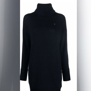Roll neck sweater dress